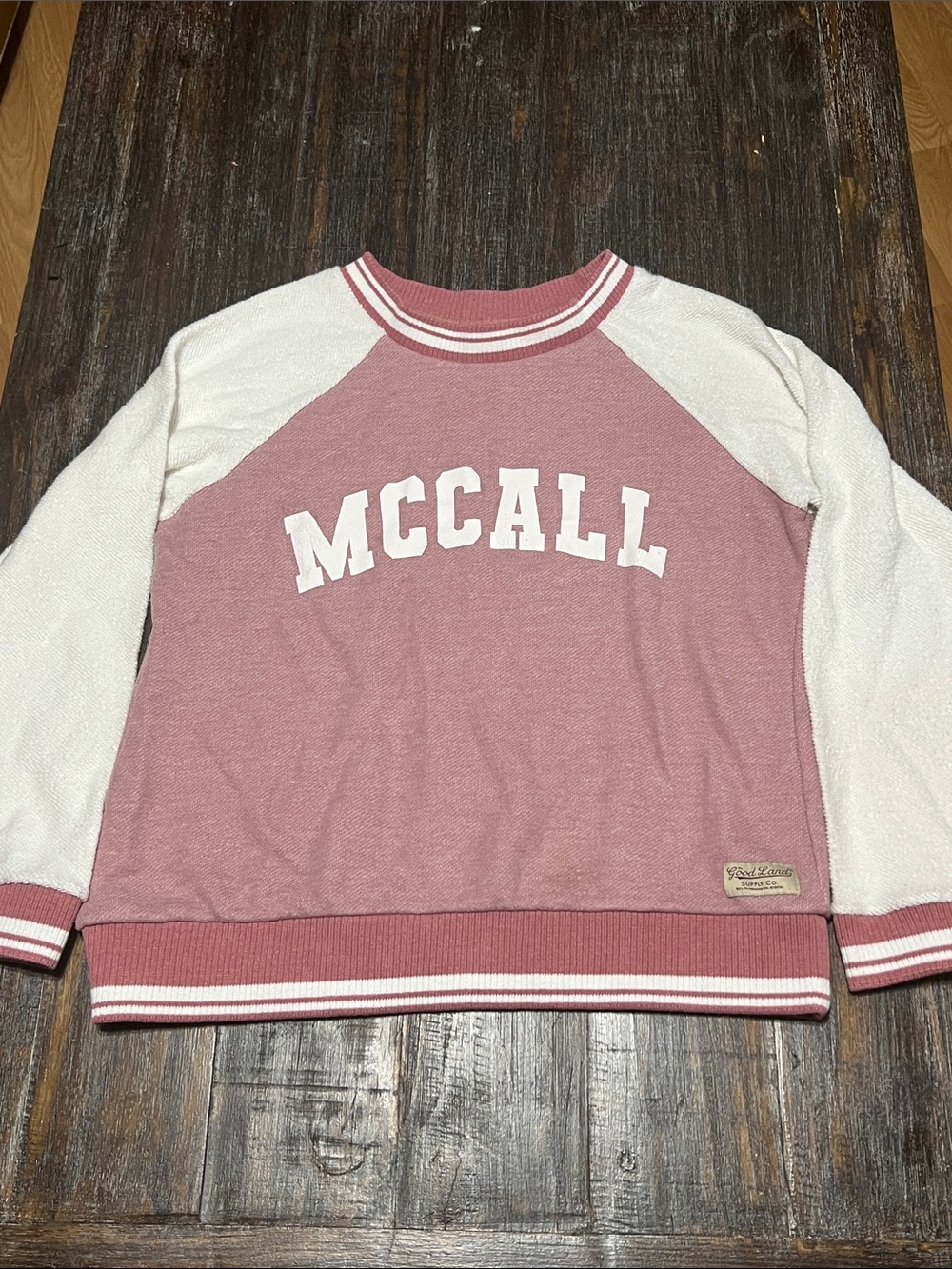 Women's Dusty Rose Raglan Crewneck Sweatshirt